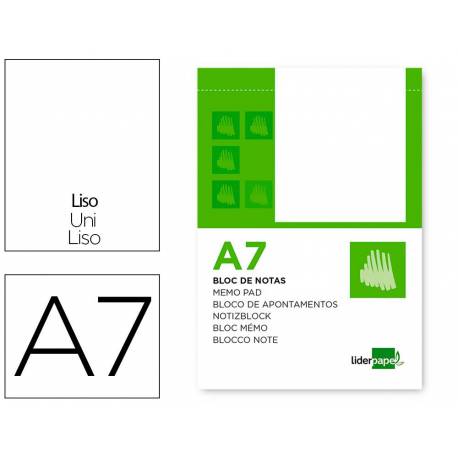 Bloc de notas Din A7 perforado Liderpapel