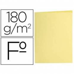 Subcarpeta de cartulina Liderpapel tamaño folio Amarillo pastel 180g/m2