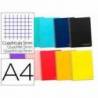 Bloc Liderpapel DIN A4 micro witty 80 hojas cuadro 5mm 5 bandas 4 taladros tapa dura 75gr color “no se puede elegir”