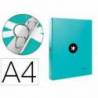Carpeta Antartik 4 anillas DIN A4 Carton forrado Color Menta