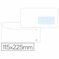 Sobre liderpapel blanco 115x225 mm ventana derecha trapezodial engomada papel offset 80gr caja de 500