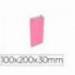SOBRE PAPEL BASIKA CELULOSA ROSA CON FUELLE XXS 100X200X30 MM PAQUETE DE 25 UNIDADES
