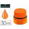 TINTA ROTULADOR FABER CASTELL TEXTLINER FLUORESCENTE 1549 CON SISTEMA CAPILAR COLOR NARANJA FRASCO DE 30 ML