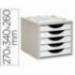 FICHERO CAJONES DE SOBREMESA Q-CONNECT 5 CAJONES COLOR BLANCO OPACO 270X340X260 MM