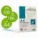 PAPEL VERJURADO LIDERPAPEL DIN A4 180G/M2 CREMA PAQUETE DE 100 HOJAS