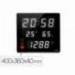 RELOJ ORIUM CEP CON MEDIDOR DE CO2 PANTALLA LED ALARMA PERSONALIZABLE Y SENSOR DE INFRARROJOS 400X360X40 MM