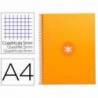 CUADERNO ESPIRAL LIDERPAPEL DIN A4 MICRO ANTARTIK CUADRICULADO 5 MM COLOR AMARILLO 80H