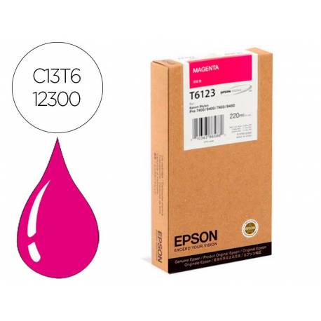 CARTUCHO INK-JET EPSON T6123 COLOR MAGENTA C13T612300
