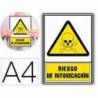 PICTOGRAMA ARCHIVO 2000 RIESGO DE INTOXICACION PVC COLOR AMARILLO LUMINISCENTE 210X297 MM