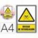 PICTOGRAMA ARCHIVO 2000 RIESGO DE INTOXICACION PVC COLOR AMARILLO LUMINISCENTE 210X297 MM