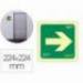 PICTOGRAMA ARCHIVO 2000 FLECHA DERECHA PVC COLOR VERDE LUMINISCENTE 224X224 MM