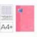 RECAMBIO COLOR 1 OXFORD DIN A4+ 80 HOJAS 90 GR CUADRO 5 MM 4 TALADROS COLOR ROSA CHICLE