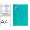 Recambio color 1 oxford din a4+ 80 hojas 90 gr cuadro 5 mm 4 taladros ice mint.