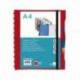 CARPETA LIDERPAPEL A4 CON 40 FUNDAS INTERCAMBIABLES 5 SEP SOBRE Y GOMILLA PORTADA Y LOMO PERSONALIZABLE ROJO