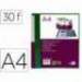 Carpeta Liderpapel 30 fundas canguro pp Din A4 verde translucido portada y lomo personalizable