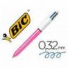 BOLIGRAFO BIC CUATRO COLORES SHINE ROSA PUNTA DE 1 MM