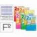 Bloc espiral marca liderpapel folio pautaguia tapa cartoncillo 80h80 g cuadriculado pautado 2,5mm con margen colores surtidos