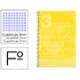 Cuaderno espiral Liderpapel Folio Tapa plastico 80 hojas Pautado Con Margen 80g/m2 Amarillo