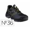 ZAPATOS DE SEGURIDAD DELTAPLUS PIEL CRUPON PIGMENTADA SUELA PU BI DENSIDAD COLOR NEGRO TALLA 36