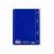 Cuaderno espiral Liderpapel Din A5 micro serie azul tapa blanda 80h 75 gr horizontal 6 taladros azul