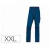 PANTALON DE TRABAJO DELTAPLUS CINTURA ELASTICA 5 BOLSILLOS COLOR AZUL MARINO / NARANJA TALLA XXL