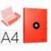 Carpeta liderpapel antartik gomas a4 3 solapas carton forrado color roja
