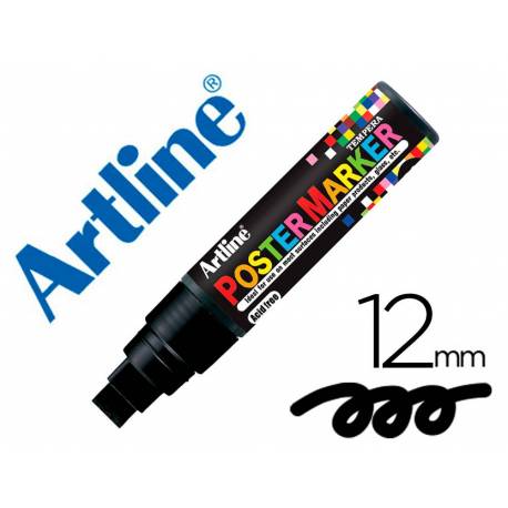 Rotulador Artline Poster Marker EPP-12 Punta Redonda Trazo 12mm Color Negro