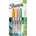 ROTULADOR SHARPIE PERMANENTE FINO NEON BRILLA BAJO LUZ UV BLISTER DE 4 UNIDADES COLORES SURTIDOS