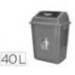 Papelera contenedor Q-Connect plastico de 40 litros