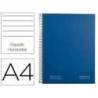 CUADERNO ESPIRAL NAVIGATOR A4 MICRO TAPA FORRADA 80H 80GR HORIZONTAL 1 BANDA COLOR AZUL MARINO