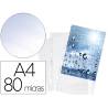 FUNDA MULTITALADRO DURABLE PREMIUM DIN A4 POLIPROPILENO 80 MC CRISTAL BOLSA DE 100 UNIDADES