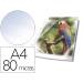 FUNDA MULTITALADRO DURABLE PREMIUM DIN A4 POLIPROPILENO 80 MC CRISTAL CON BORDE COLOR AZUL BOLSA DE 10 UNIDADES