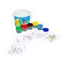 PINTURA A DEDOS JOVI BUCKET SUPER KIT 5 BOTES 35 ML + 20 PLANTILLAS