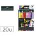 ROTULADOR FABER CASTELL EDICION BLACK PUNTA DE PINCEL CAJA DE 20 UNIDADES COLORES SURTIDOS