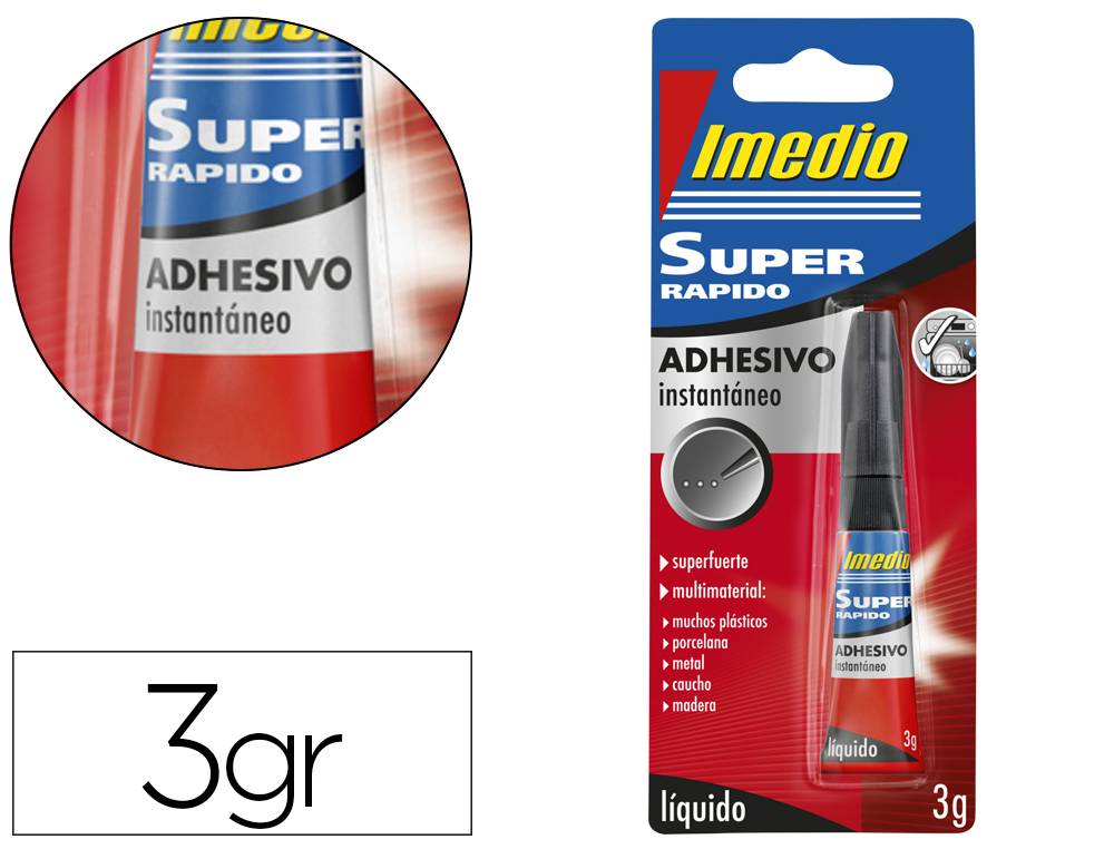 SUPER - Adhesivo instantáneo Super 4 unidades de 3 gramos