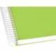 Bloc Liderpapel Din A4 micro crafty cuadrícula 5mm 5 bandas 4 taladros tapa forrada 90 gr 120 hojas color verde