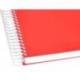 Bloc Liderpapel Din A4 micro crafty cuadrícula 5mm 5 bandas 4 taladros tapa forrada 90 gr 120 hojas color rojo