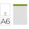 Bloc de notas Din A6 encolado 80 hojas marca Liderpapel liso