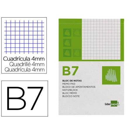 Bloc de notas Din B7 perforado Liderpapel