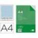 Recambio Liderpapel DIN A4 4 taladros 60 gr cuadrícula 2mm