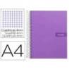 Bloc Liderpapel Din A4 crafy cuadrícula 4mm tapa forrada 90 gr 80 hojas color morado