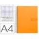 Cuaderno espiral Liderpapel Crafty Tamaño DIN A4 Tapa forrada Cuadricula 4 mm 90 g/m2 color Naranja Con margen