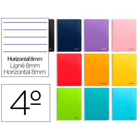 Bloc Liderpapel cuarto smart horizontal 8 mm 80 hojas tapa blanda 60 gr color “no se puede elegir”