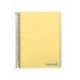 Cuaderno espiral Liderpapel Wonder Tamaño DIN A4 Tapa plastico Cuadricula 5 mm 90 g/m2 5 bandas 4 taladros color Amarillo