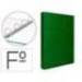 Carpeta 4 anillas carton forrado Liderpapel Paper Coat lomo 40 mm verde
