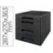 FICHERO CAJONES DE SOBREMESA LEITZ RECYCLE 4 CAJONES COLOR NEGRO 287X270X363 MM