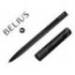 BOLIGRAFO BELIUS ROCKET B ALUMINIO COLOR MINIMALISTA NEGRO TINTA AZUL CAJA CILINDRICA