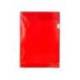 Carpeta dossier uñero plastico q-connect din a4 120 micras roja caja de 100 unidades