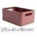 CAJA MULTIUSOS EXACOMPTA SMART CASE DIN A5+ PLASTICO RECICLADO PLEGABLE COLOR ROSA VIEJO 275X40X190 MM