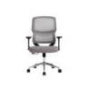 SILLA Q-CONNECT OFICINA LUCCA MALLA BASE METALICA ALT MAX 1090 ANC 700 PROF 650 RUEDAS PREMIUM COLOR NEGRO GRIS